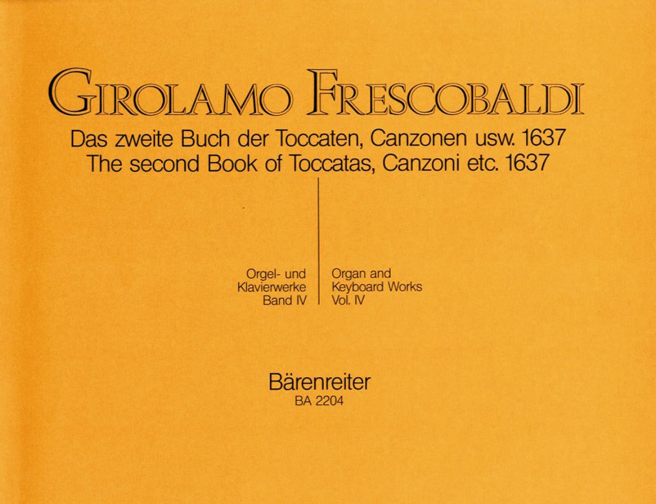 FRESCOBALDI G. - OBRAS V.4 (TOCATAS Y MAS OBRAS)
