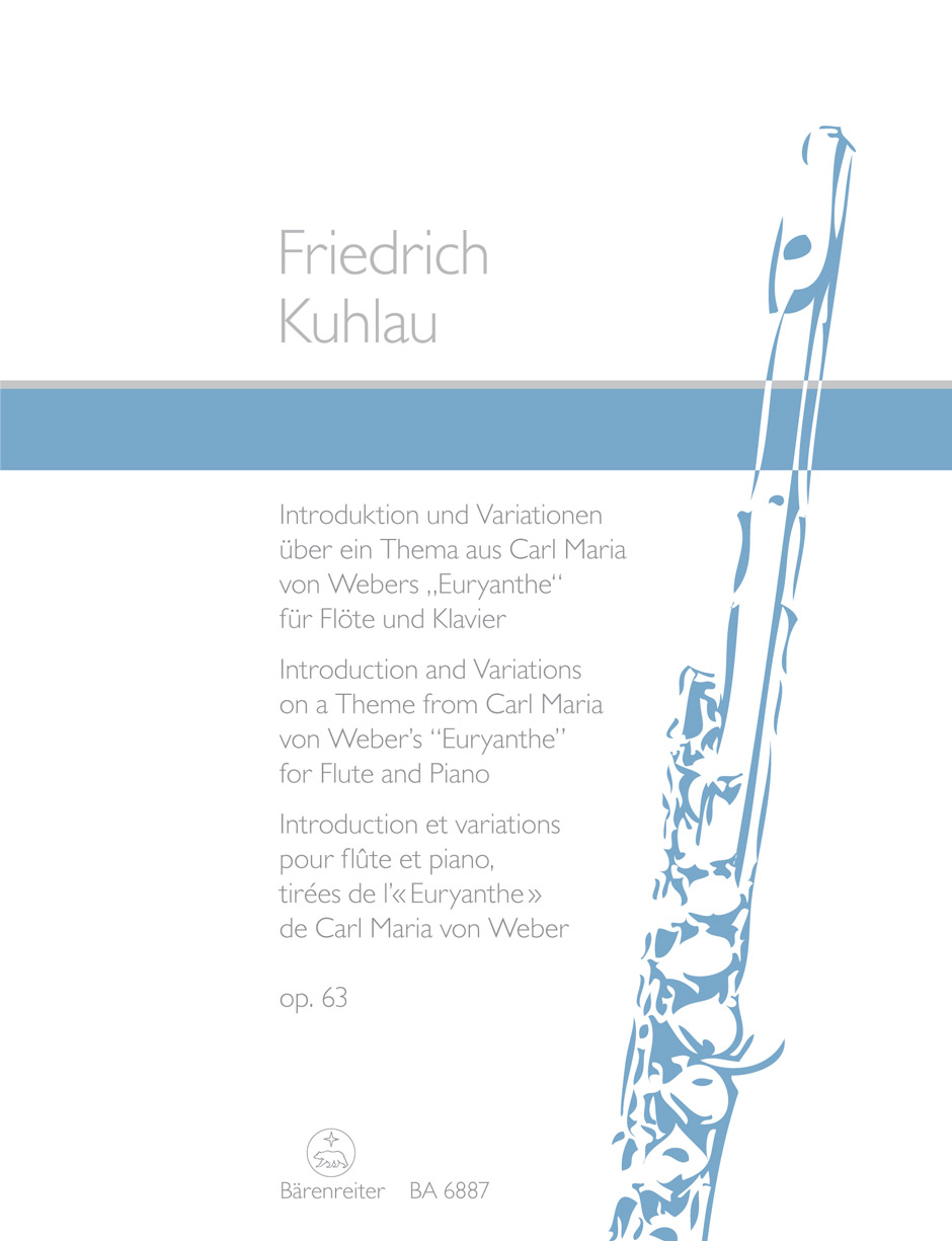 KUHLAU F. - TEMA Y VARIACIONES SOBRE UN TEMA DE WEBER EURYANTHE OP.63 URTEXT