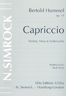 HUMMEL B. - CAPRICHO - OP.14 - TRIO VIOLIN , VIOLA Y VIOLONCHELO