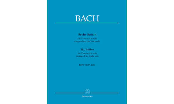 BACH J.S. - SUITES (6) ORIGINALES PARA CELLO - ARR.PARA (VIOLA) URTEXT BWV 1007-1012