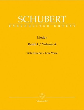 SCHUBERT F. - LIEDER V.4 VOZ GRAVE URTEXT