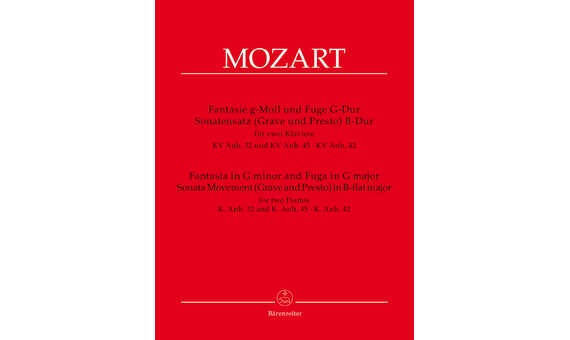 MOZART W.A. - FANTASIA SOL m Y FUGA SOL M K 32/45/42 URTETX