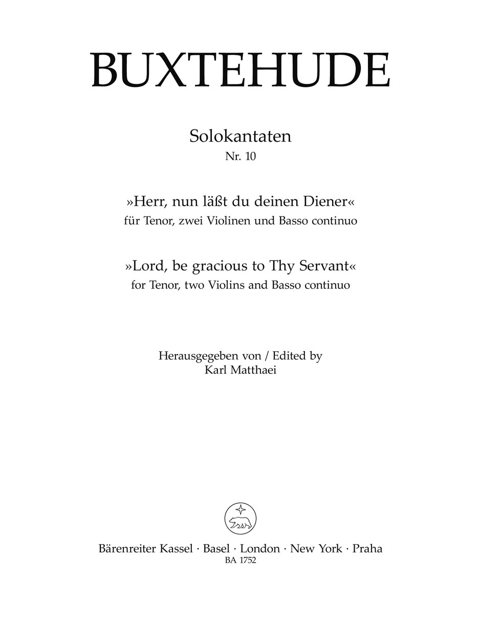 BUXTEHUDE D. - SOLOKANTATEN (2) TEN/2V/P -