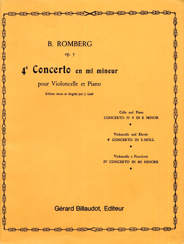 ROMBERG B. - CONCIERTO Nº4 MI m - OP.7