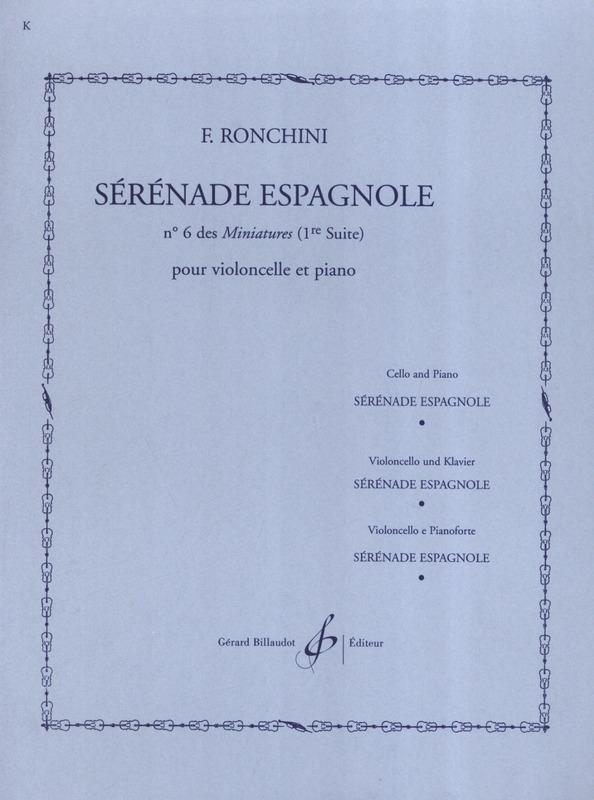 RONCHINI F. - SERENATA ESPAÑOLA Nº6 DE MINIATURAS -