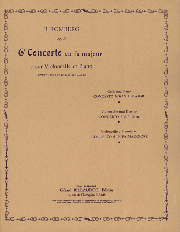 ROMBERG B. - CONCIERTO Nº6 FA M - OP.31