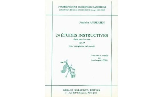 ANDERSEN J. - (24 ESTUDIOS INSTRUCTIVOS EN TODOS LOS TONOS OP.30 SAXOFON