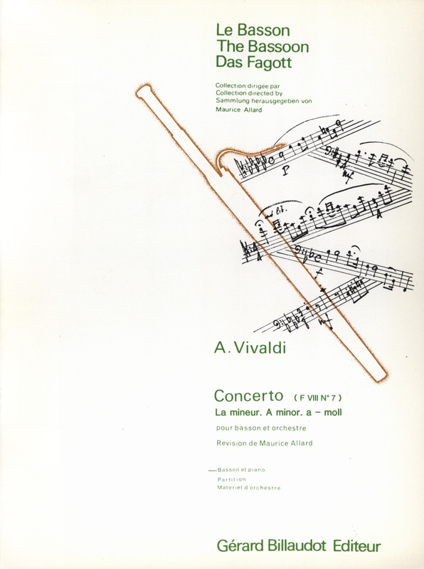 VIVALDI A. - CONCIERTO LA m F.VIII/7 - OP.45 Nº6