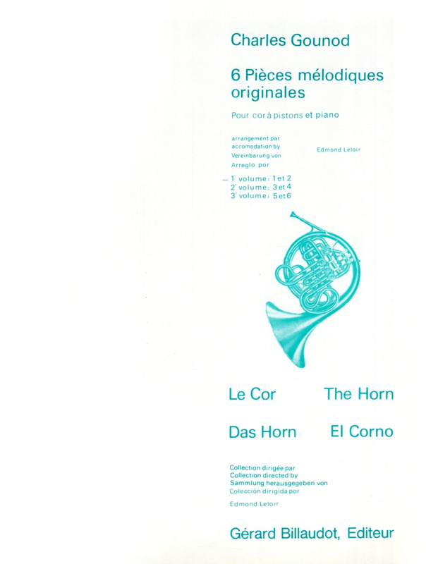 GOUNOD CH. - PIEZAS MELODICAS V.1 (6) - TROMPA Y PIANO -