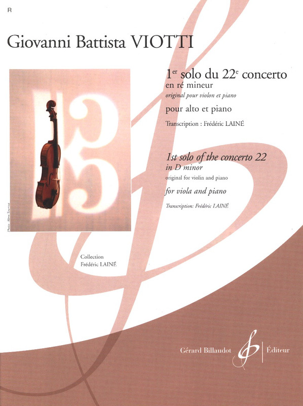 VIOTTI G.B. - PRIMER SOLO DEL CONCIERTO Nº22 RE m VIOLA Y PIANO