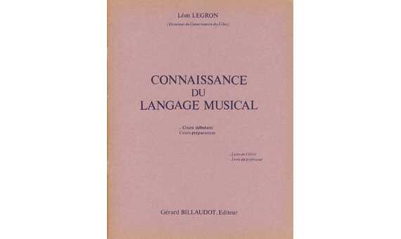LEGRON L. - CONOCIMIENTO LENGUAJE MUSICAL V.1 DEBUT (ALUMNO) -