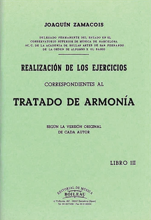 ZAMACOIS J. - REALIZACION EJERCICIOS V.2 -(TRATADO DE ARMONIA)