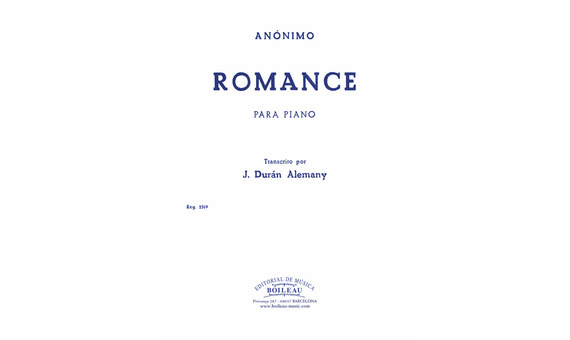 ANÓNIMO.- ROMANCE (PIANO)
