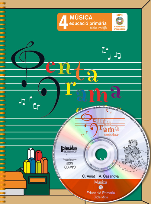 AMAT/CASANOVA. - PENTAGRAMA ESCOLAR Vº4 +CD (CATALAN)