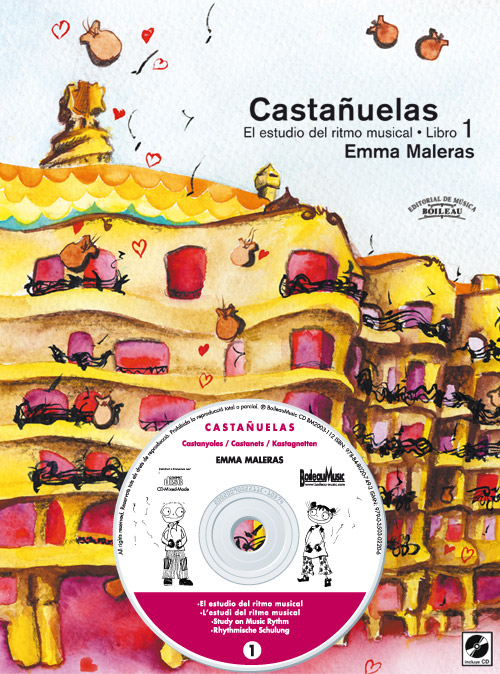 MALERAS E. - ESTUDIO DEL RITMO MUSICAL CASTAÑUELAS V.1 + CD (metodo)
