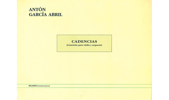 GARCIA ABRIL A. - CADENCIAS (CONCIERTO VIOLIN Y ORQUESTA) -