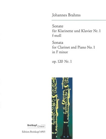 BRAHMS J. - SONATA FA m - OP.120 Nº1 - CLARIETE Y PIANO - URTEXT