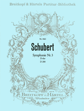 SCHUBERT F. - SINFONIA Nº 3 REM D.200