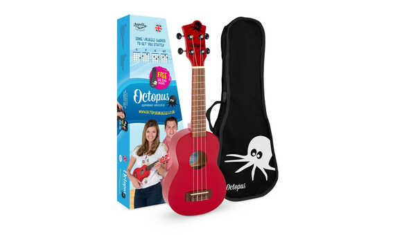 UKELELE SOPRANO - OCTOPUS UK-205RDS ROJO