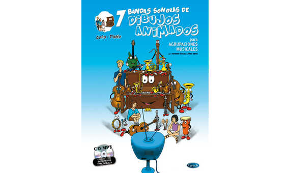 ALBUM - DIBUJOS ANIMADOS (BANDAS SONORAS) CORO Y PIANO +CD MP3 (AGRUPACIONES MUS.)