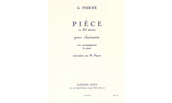 PIERNE G. - CANZONETTA -OP.19. CLARINETE Y PIANO -