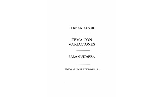 SOR F. - TEMA Y VARIACION /REV.SAINZ DE LA MAZA)