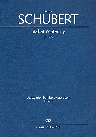 SCHUBERT F. - STABAT MATER SOL m D175 URTEXT