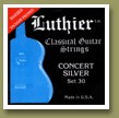 CUERDA GUITARRA (CLASICA/FLAMENCO) - LUTHIER CONCERT SILVER LU-30 MEDIUM-HARD