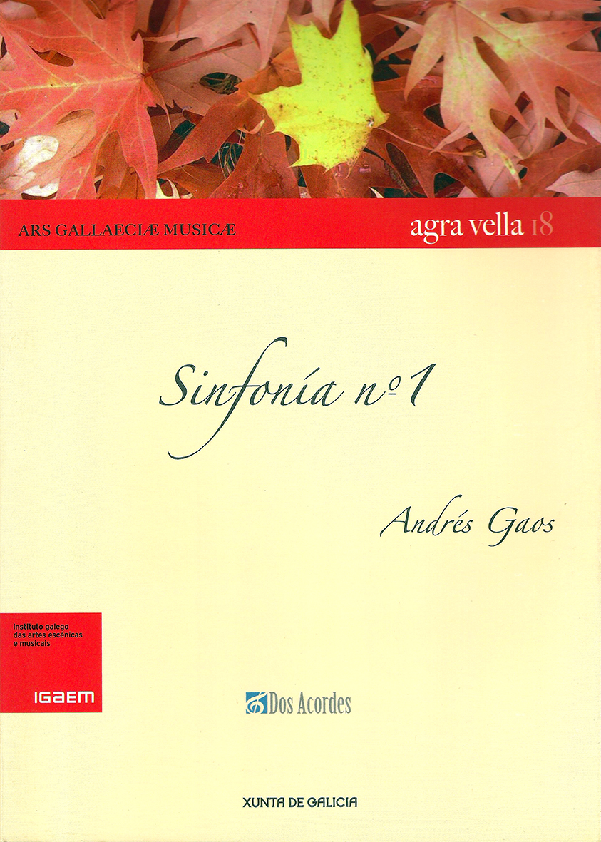 GAOS A. - SINFONIA Nº 1 (ORQUESTA) PARTITURA Y PARTES