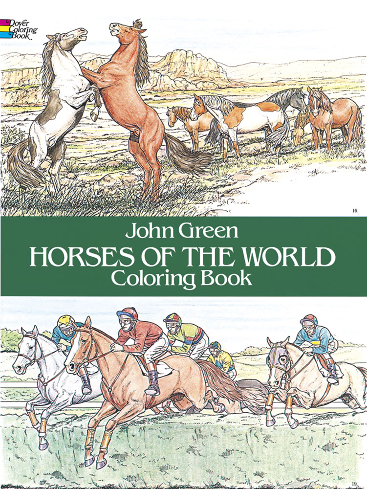 GREEN J. - HORSES OF THE WORLS COLORING BOOK (LIBRO PARA COLOREAR)