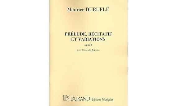 DURUFLE M. - PRELUDIO, RECITATIVO Y VARIACIONES OP.3 FL/VA/P