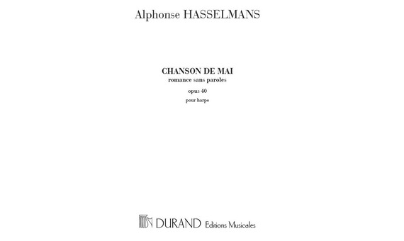 A.HASSELMANS- Chanson de mai (romance sans paroles) Op.40 (harpe)