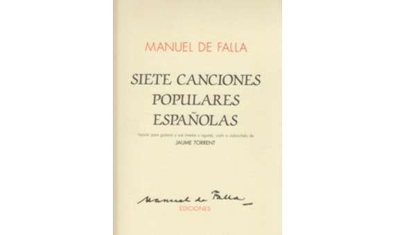 FALLA M. - CANCIONES POPULARES ESPAÑOLAS ( 7 ) JOTA, SEGUIDILLA MURCIANA... (CANTO Y GITARRA)