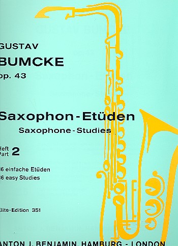 BUMCKE G. - ESTUDIOS SAXOFON - OP.43 /2 ( 36 ESTUDIOS ARREGLADOS DE OTROS INSTRUMENTOS PARA SAXOFON
