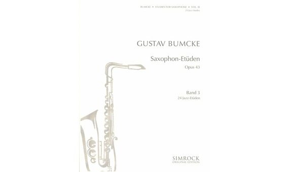 BUMCKE G. - ESTUDIOS SAXOFON - OP.43 /3 ( 24 ESTUDIOS JAZZ PARA UNO O DOS SAXOFONES)