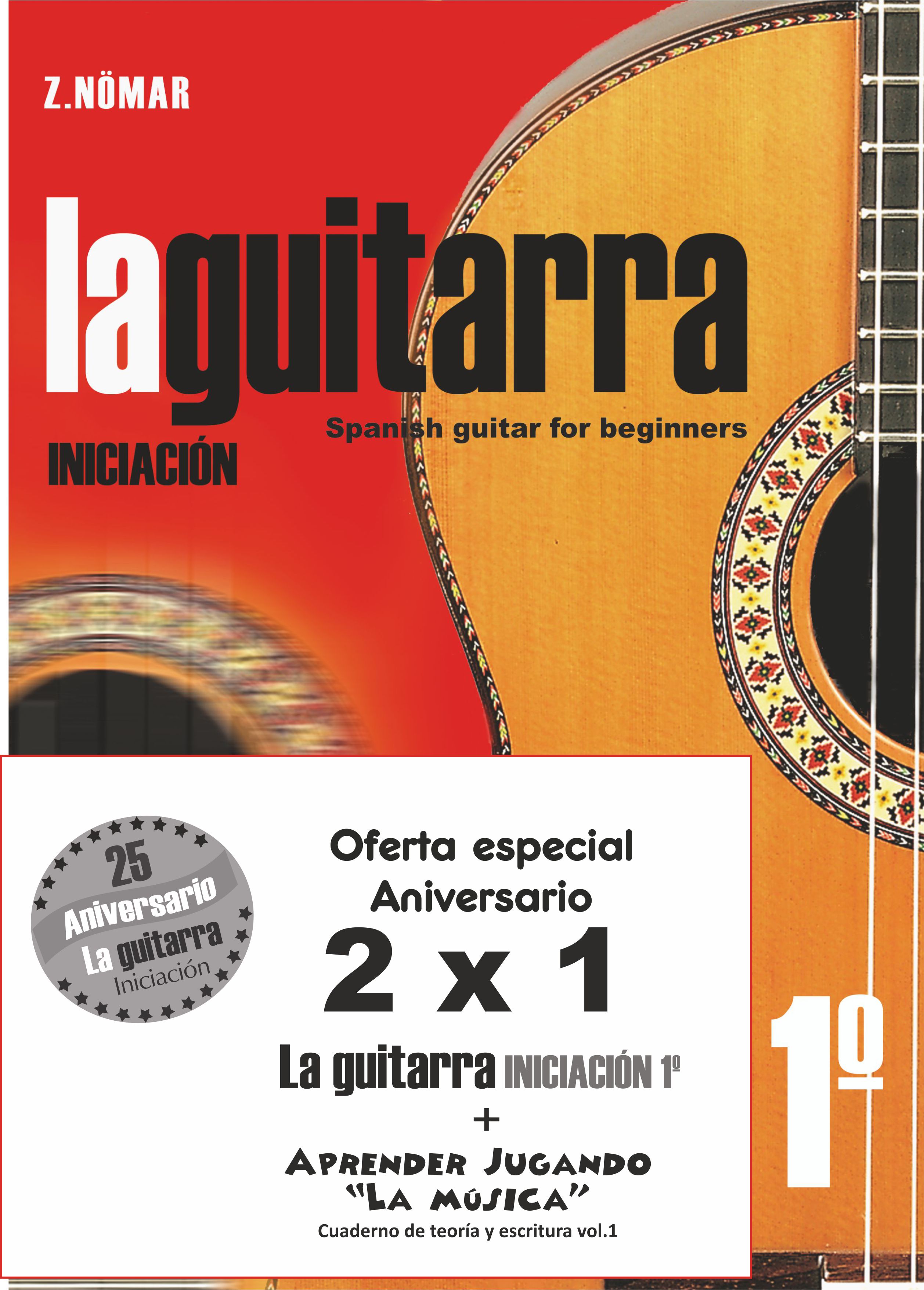 NOMAR Z.- GUITARRA INICIACION (PACK) GUITARRA + APRENDER JUGANDO TEORIA Y ESCRITURA V.1
