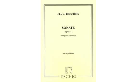 KOECHLIN CH. - SONATA - OP.58- OBOE Y PIANO-