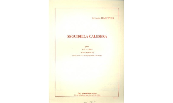 HALFFTER E. - SEGUIDILLA CALESERA -