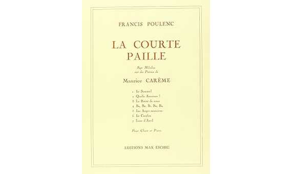 POULENC F. - LA COURTE PAILLE -