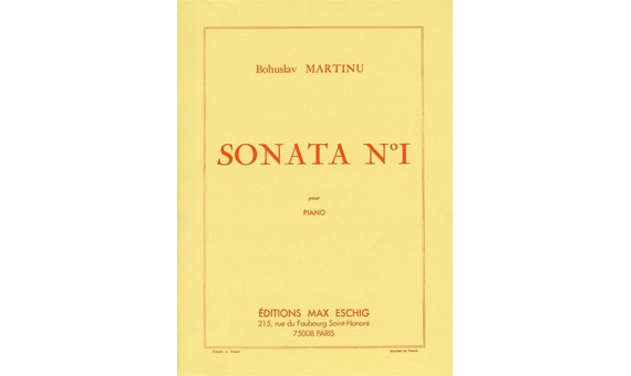 MARTINU B.- SONATA Nº1 (PIANO)