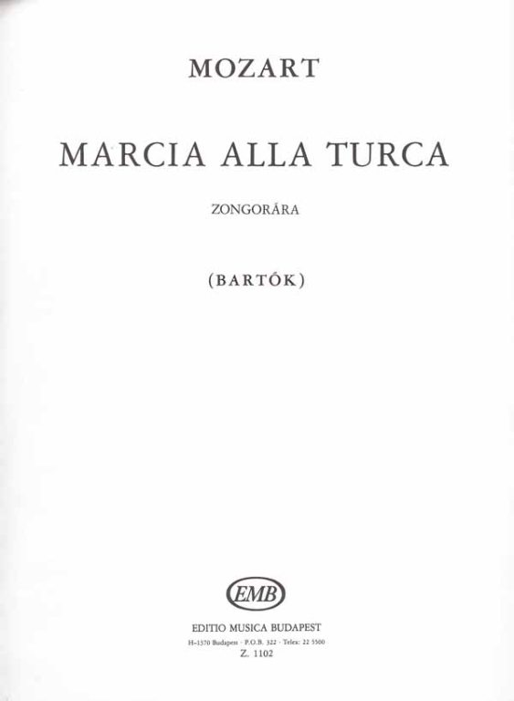MOZART W.A. - MARCHA TURCA DE SONATA LA M - KV.331