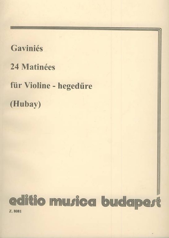 GAVINIES P. - ESTUDIOS MATINEES (24) -