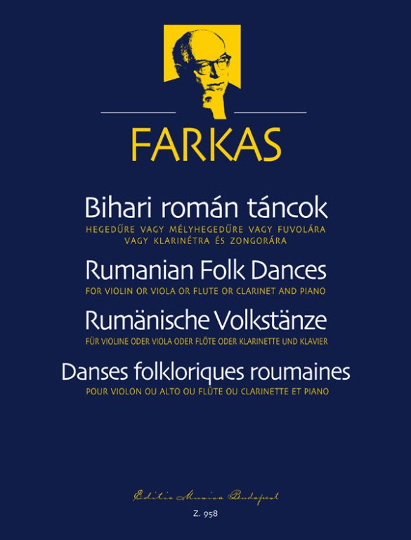 FARKAS F. - DANZAS POPULARES RUMANAS V(FL,VA,CL)/P -