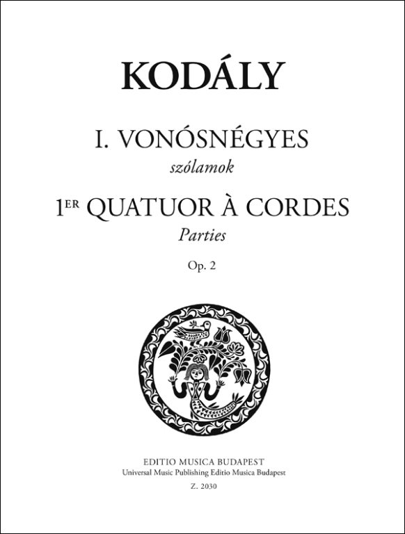 KODÁLY - CUARTETO Nº1 (PT) 2V/VA/VC - OP.2