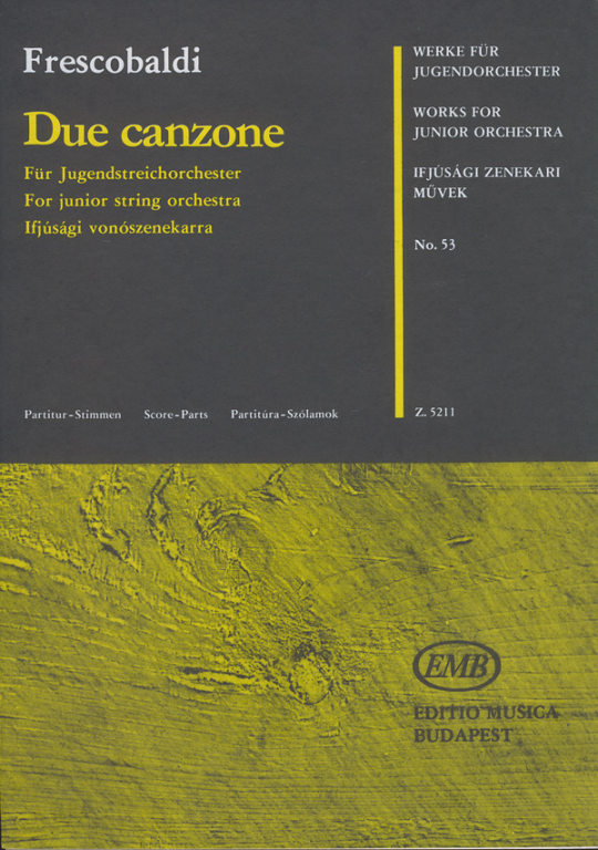 FRESCOBALDI G. - CANCIONES (2) (SC+PT) -