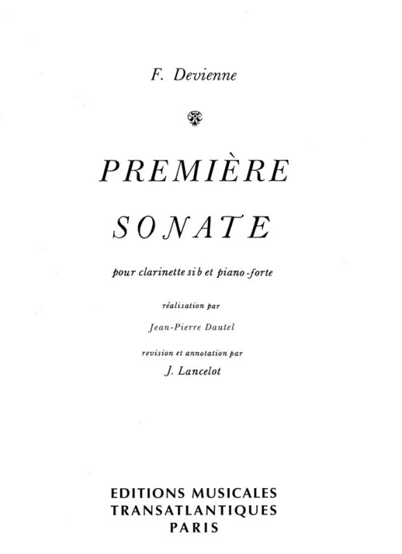 DEVIENNE F. - SONATA Nº1 -