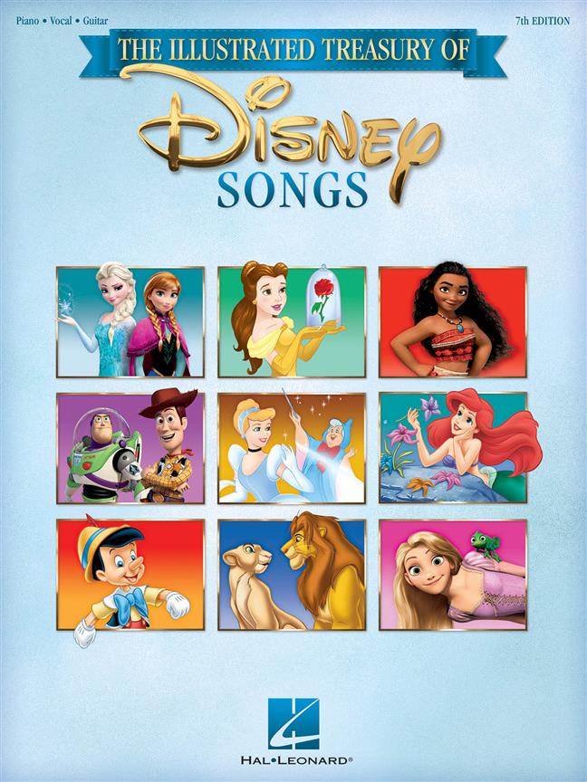 DISNEY - THE ILUSTRATED TREASURY OF DISNEY SONGS - 7º EDITION (PVG)