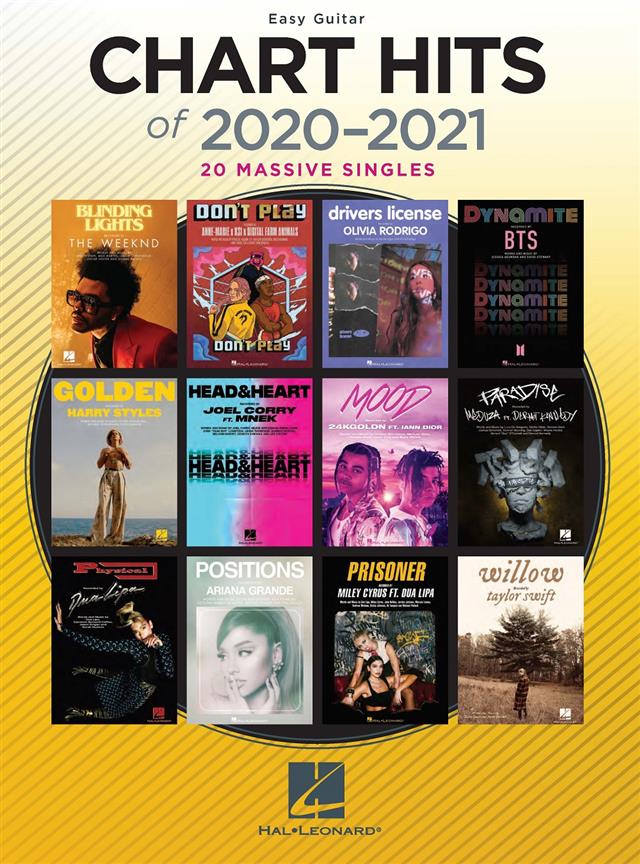 ALBUM - CHARTS HITS OF 2020-2021 (20 SUPER EXITOS) *EASY GUITAR*
