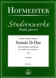 SPERGER J.M. - SONATA RE M CONTRABAJO