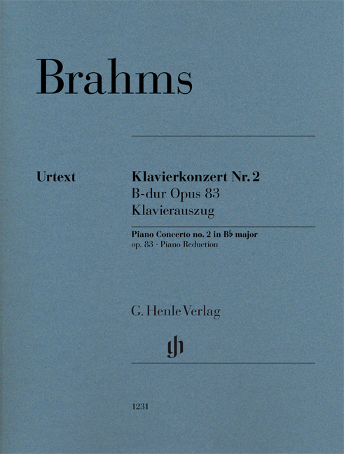 BRAHMS J. - CONCIERTO PIANO Nº 2 SI M. OP.83 URTEXT